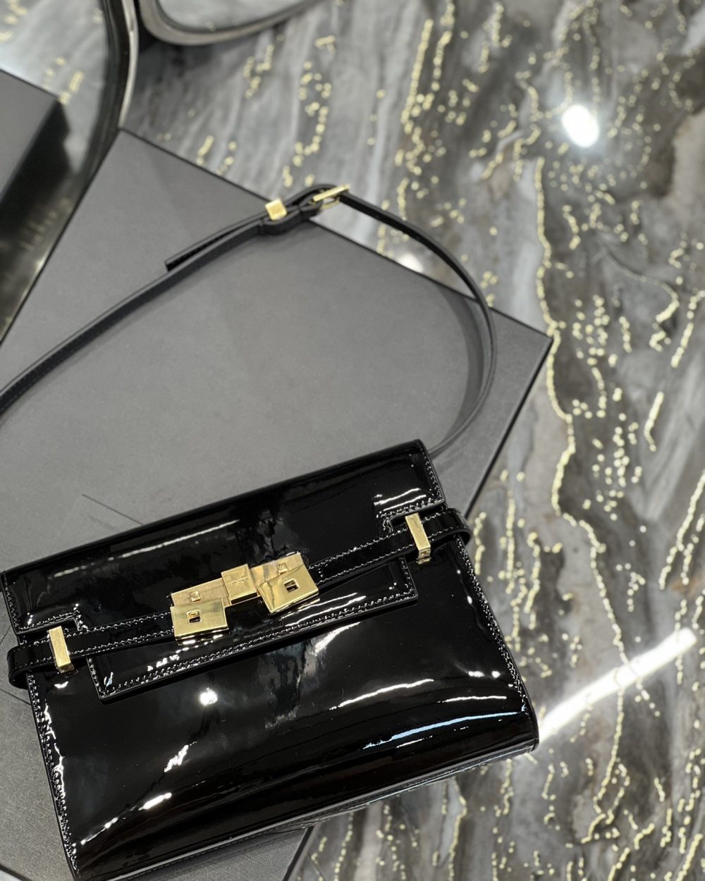 [REP 1:1] Saint Laurent Manhattan Small Shoulder Bag Black For Women 9.4in/24cm YSL 675626B870J1000