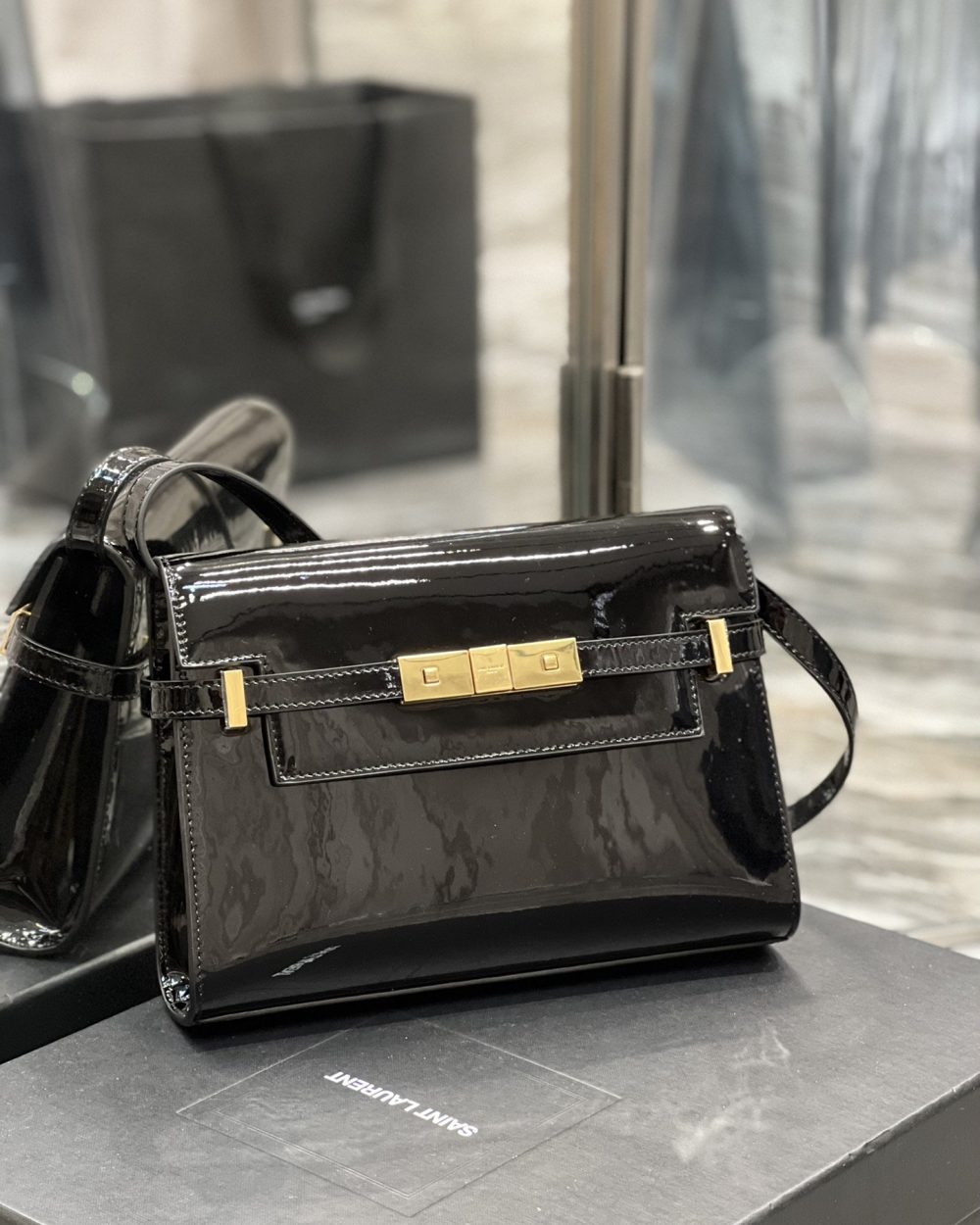 [REP 1:1] Saint Laurent Manhattan Small Shoulder Bag Black For Women 9.4in/24cm YSL 675626B870J1000