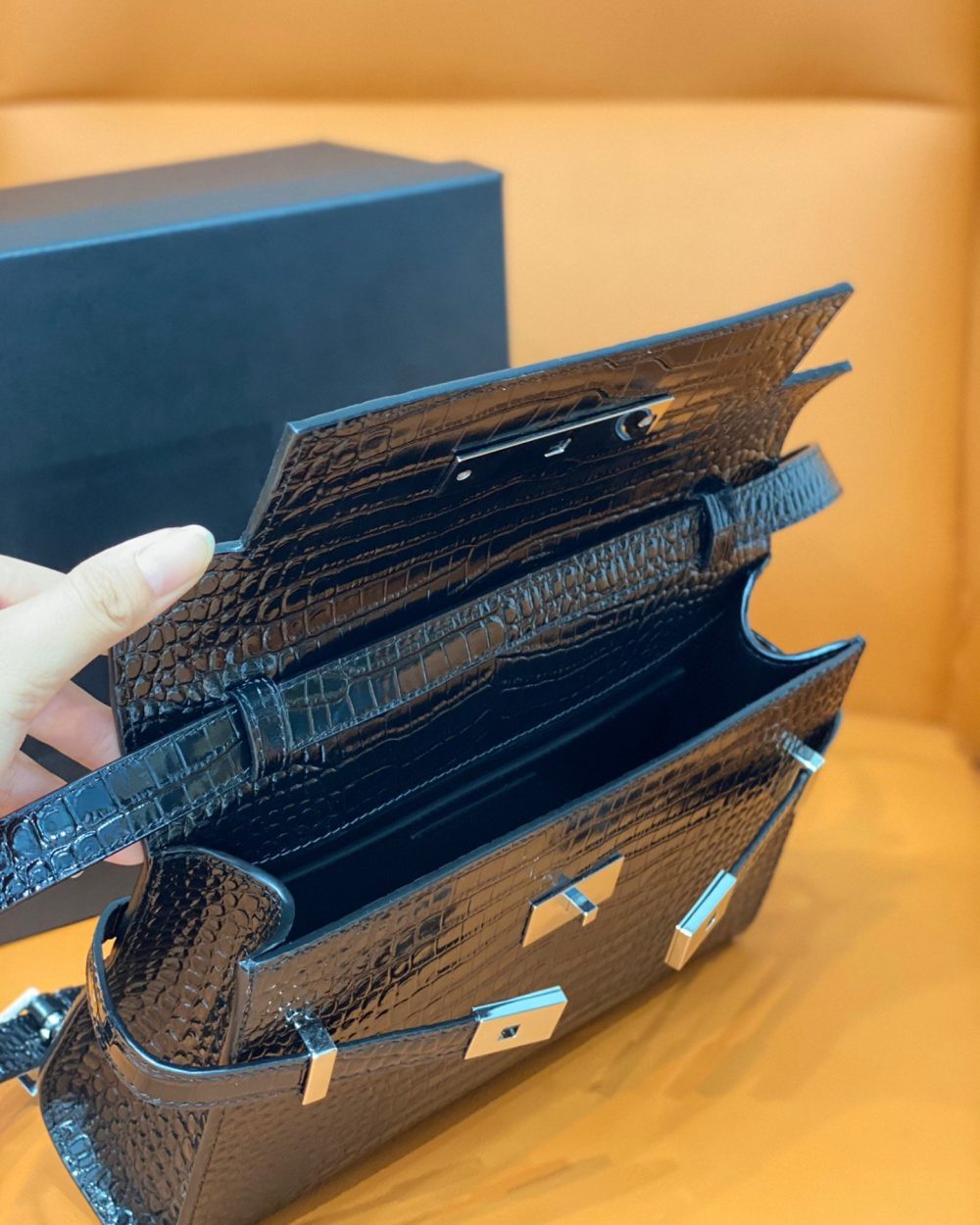 [REP 1:1] Saint Laurent Manhattan Small Shoulder Bag Black For Women 9.4in/24cm YSL