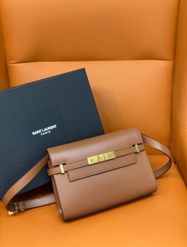 [REP 1:1] Saint Laurent Manhattan Small Shoulder Bag Brown For Women 9.4in/24cm YSL 6756260SXPW6362