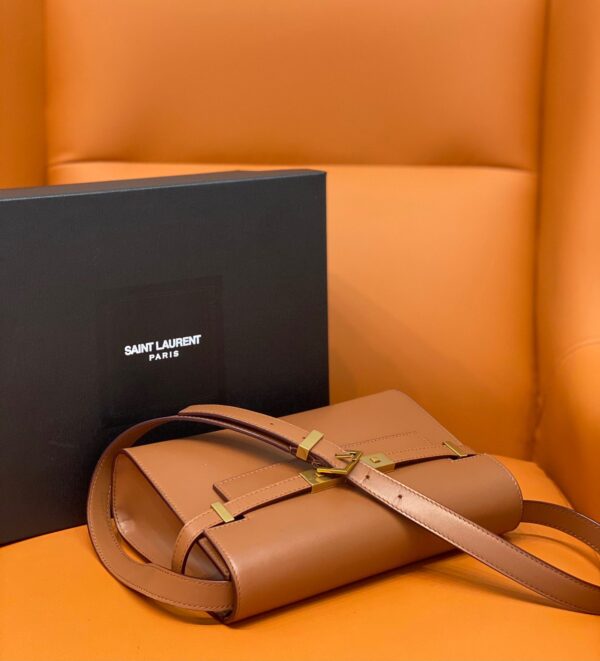 [REP 1:1] Saint Laurent Manhattan Small Shoulder Bag Brown For Women 9.4in/24cm YSL 6756260SXPW6362
