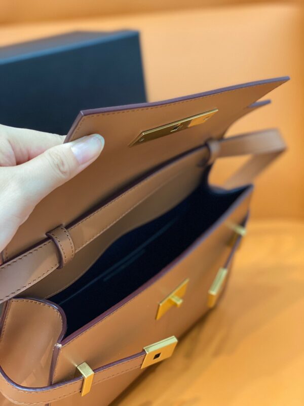 [REP 1:1] Saint Laurent Manhattan Small Shoulder Bag Brown For Women 9.4in/24cm YSL 6756260SXPW6362