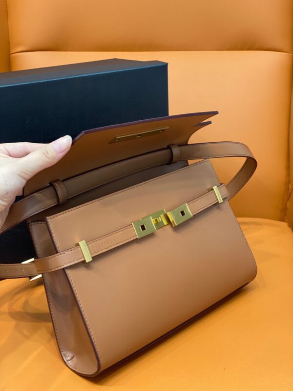 [REP 1:1] Saint Laurent Manhattan Small Shoulder Bag Brown For Women 9.4in/24cm YSL 6756260SXPW6362