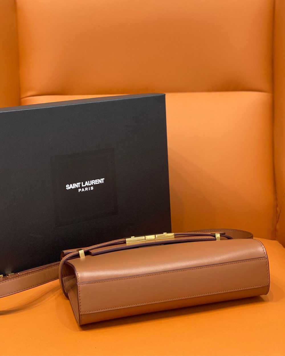 [REP 1:1] Saint Laurent Manhattan Small Shoulder Bag Brown For Women 9.4in/24cm YSL 6756260SXPW6362