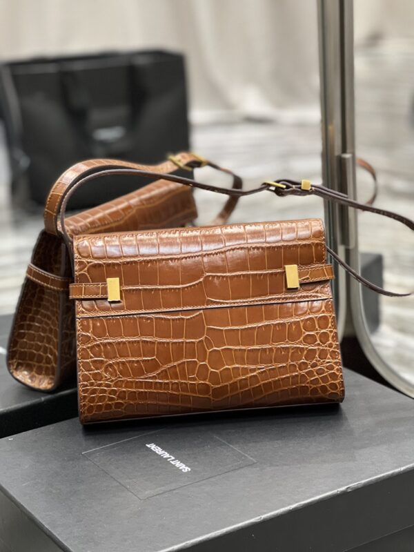 [REP 1:1] Saint Laurent Manhattan Small Shoulder Bag Brown For Women, Women's Bags 9.4in/24cm YSL 675626AAAOH2591