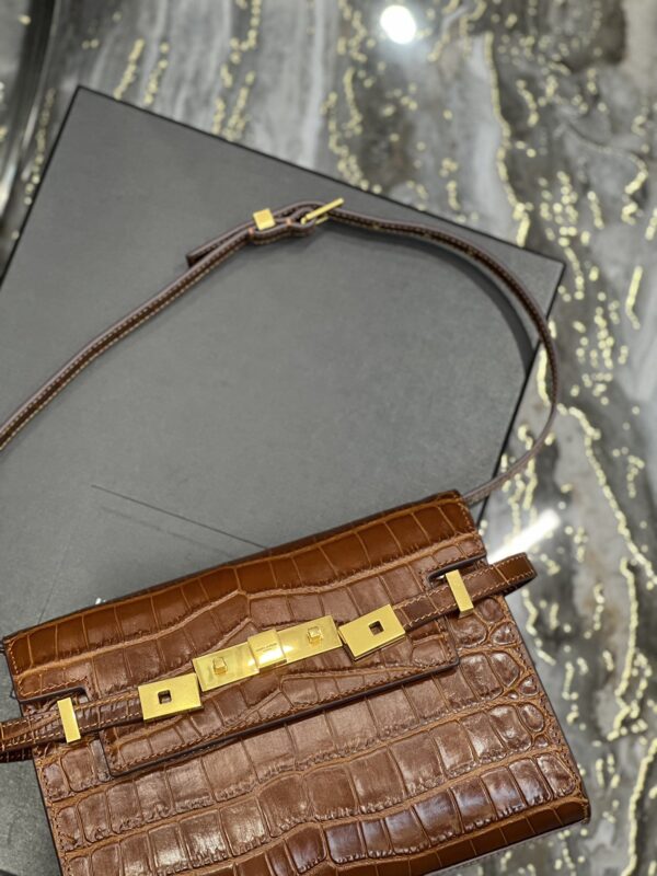 [REP 1:1] Saint Laurent Manhattan Small Shoulder Bag Brown For Women, Women's Bags 9.4in/24cm YSL 675626AAAOH2591