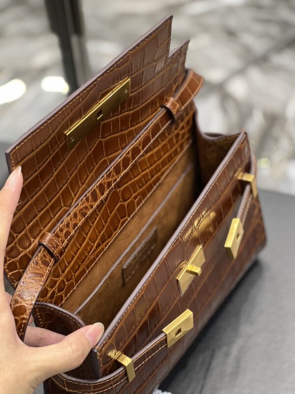 [REP 1:1] Saint Laurent Manhattan Small Shoulder Bag Brown For Women, Women's Bags 9.4in/24cm YSL 675626AAAOH2591