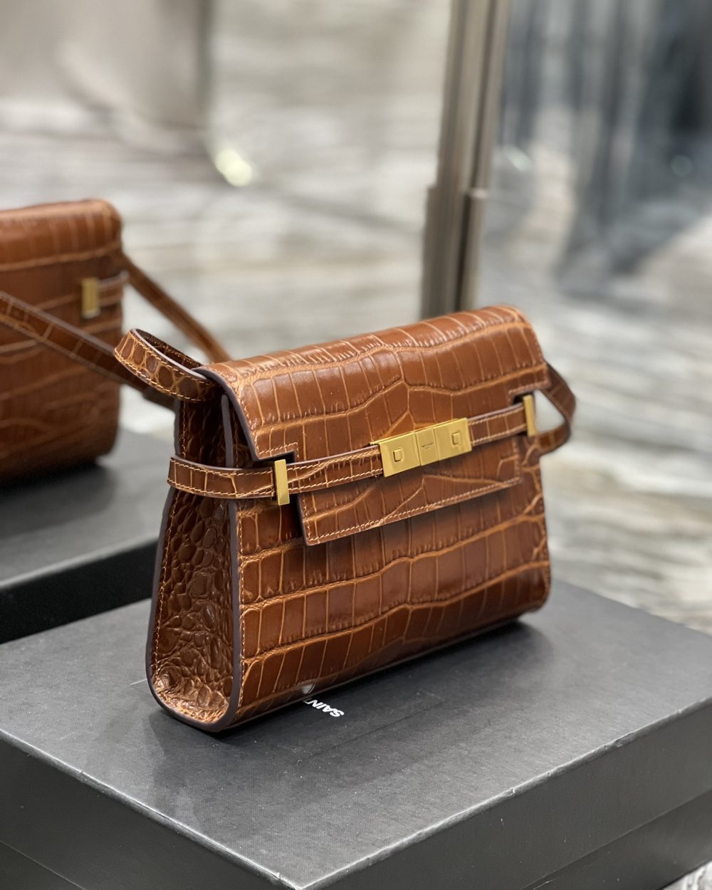 [REP 1:1] Saint Laurent Manhattan Small Shoulder Bag Brown For Women, Women's Bags 9.4in/24cm YSL 675626AAAOH2591