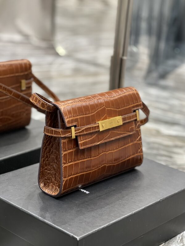 [REP 1:1] Saint Laurent Manhattan Small Shoulder Bag Brown For Women, Women's Bags 9.4in/24cm YSL 675626AAAOH2591