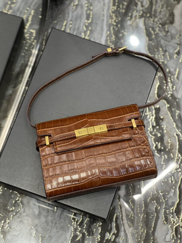 [REP 1:1] Saint Laurent Manhattan Small Shoulder Bag Brown For Women, Women's Bags 9.4in/24cm YSL 675626AAAOH2591