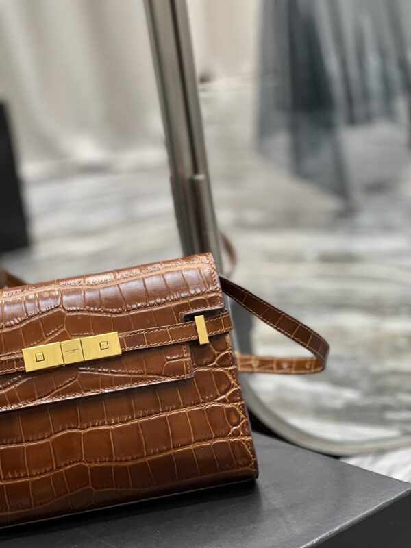 [REP 1:1] Saint Laurent Manhattan Small Shoulder Bag Brown For Women, Women's Bags 9.4in/24cm YSL 675626AAAOH2591