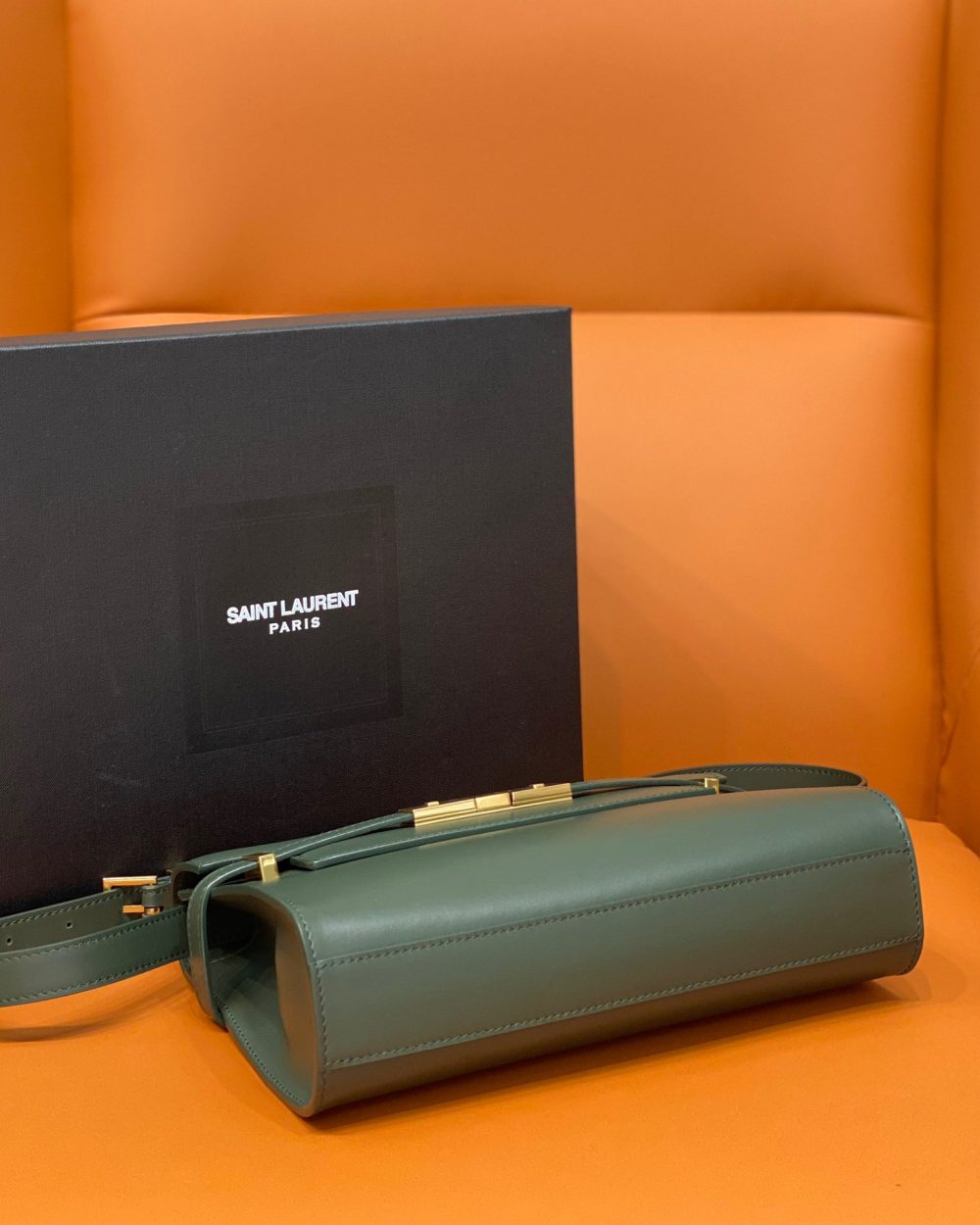 [REP 1:1] Saint Laurent Manhattan Small Shoulder Bag Dark Green For Women 9.4in/24cm YSL