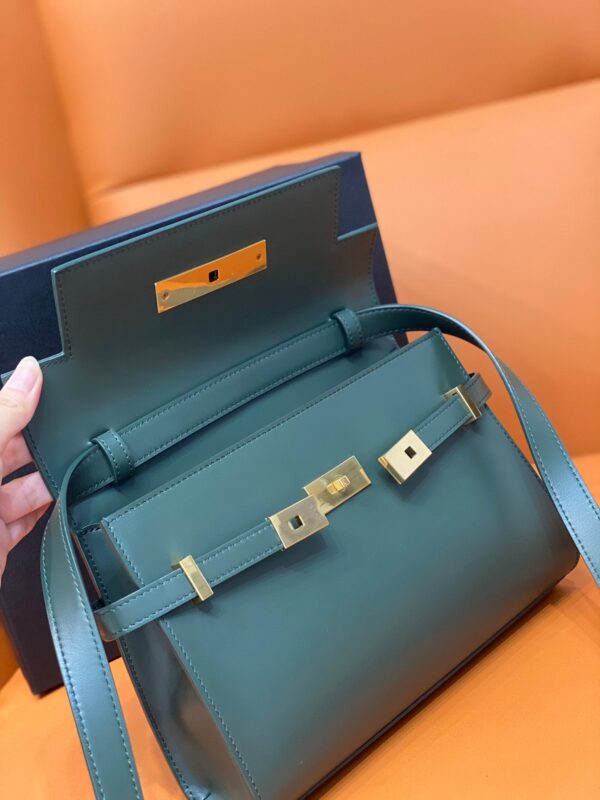 [REP 1:1] Saint Laurent Manhattan Small Shoulder Bag Dark Green For Women 9.4in/24cm YSL