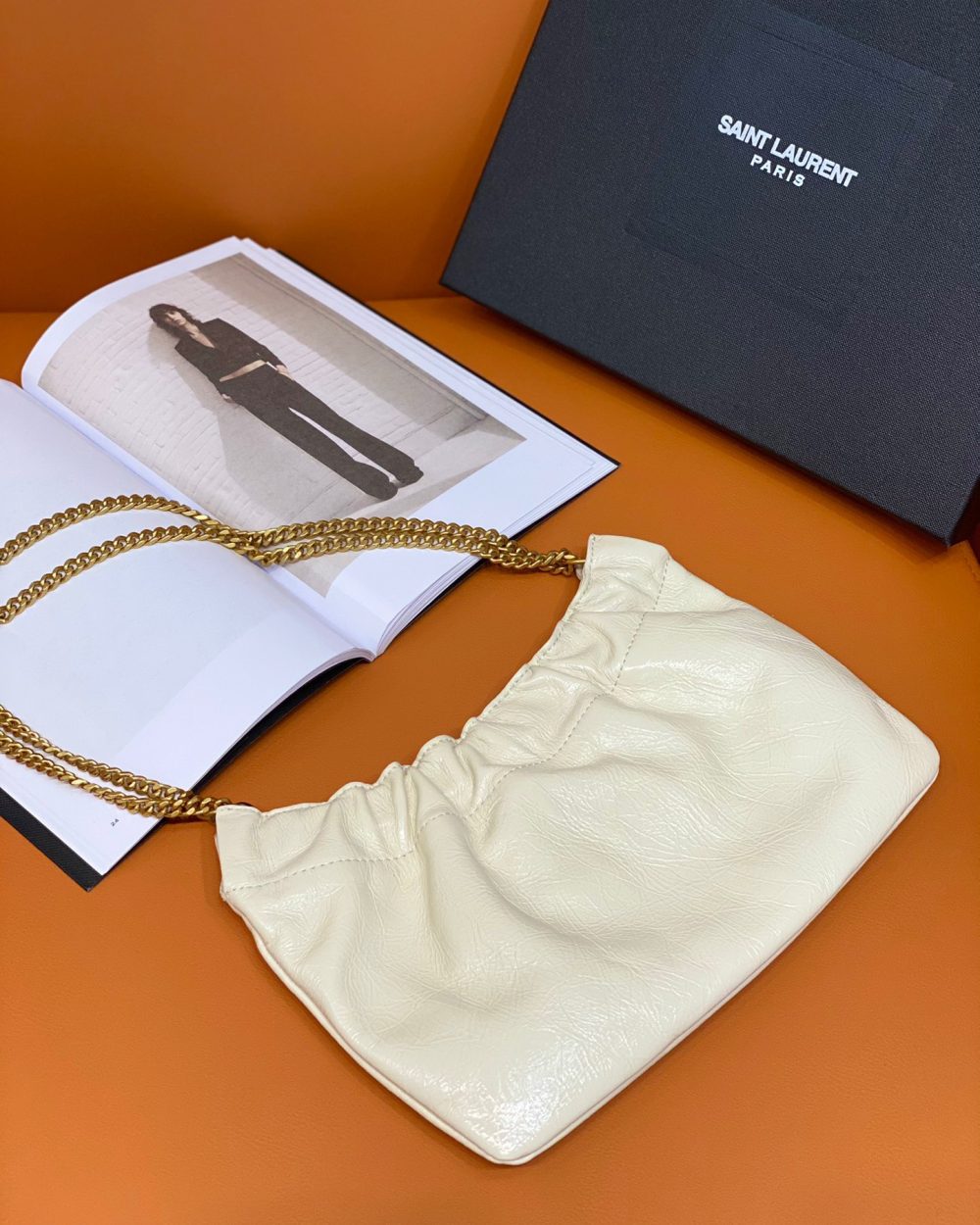 [REP 1:1] Saint Laurent Mini Shoulder Bag White For Women 9.5in/24cm P00596048
