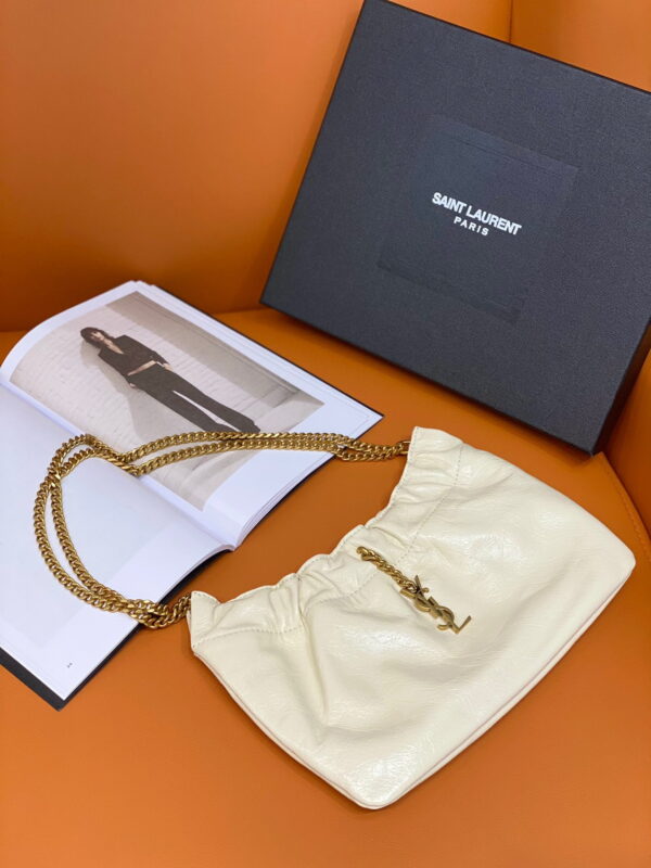 [REP 1:1] Saint Laurent Mini Shoulder Bag White For Women 9.5in/24cm P00596048