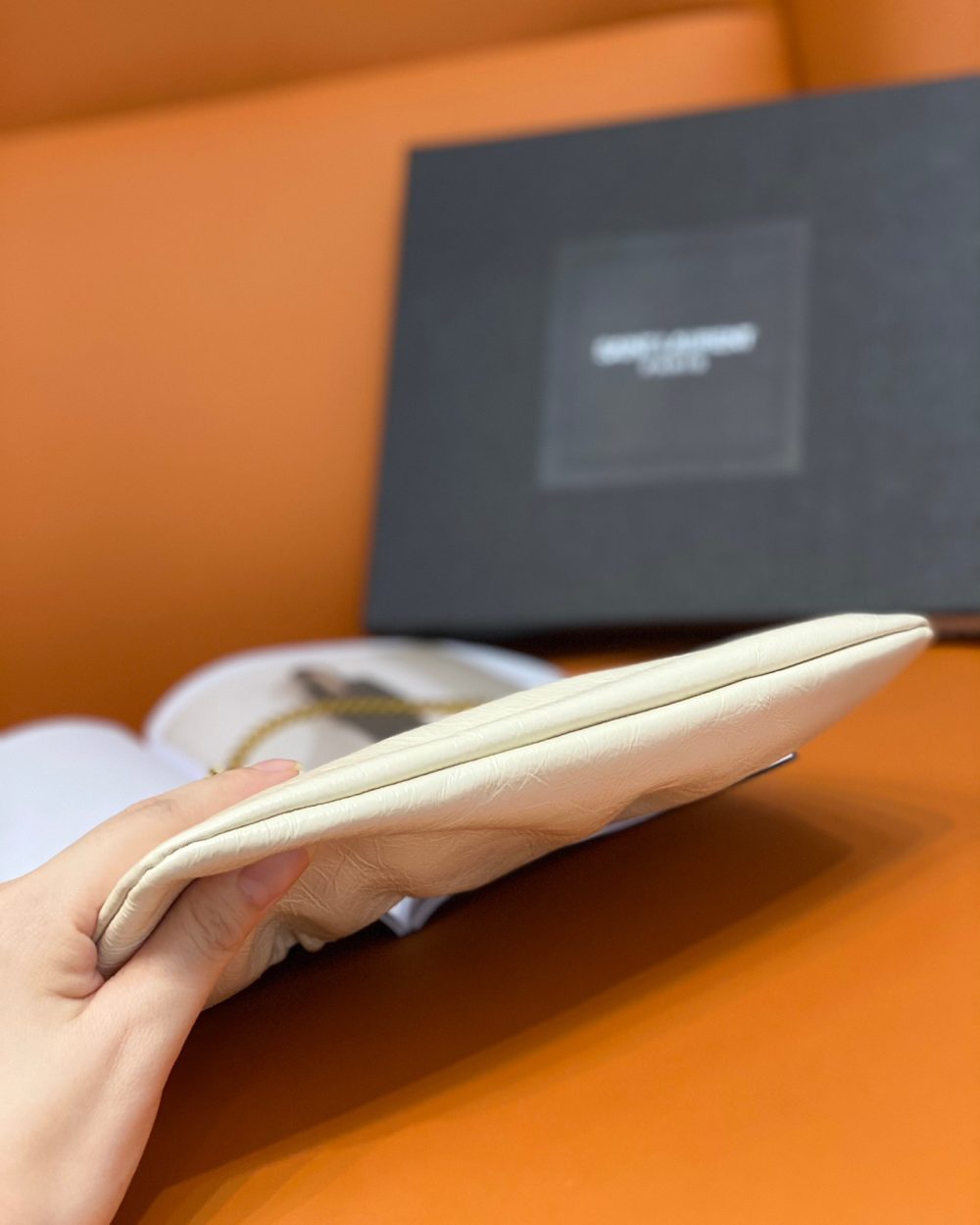 [REP 1:1] Saint Laurent Mini Shoulder Bag White For Women 9.5in/24cm P00596048