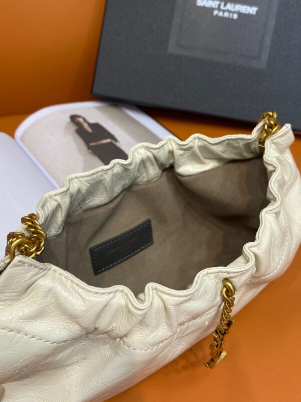 [REP 1:1] Saint Laurent Mini Shoulder Bag White For Women 9.5in/24cm P00596048