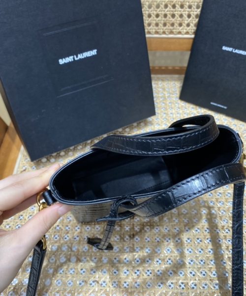[REP 1:1] Saint Laurent Mini Toy Shopping Bag Black For Women, Women's Bags 7.1in/18cm YSL 712367AAAOH1000
