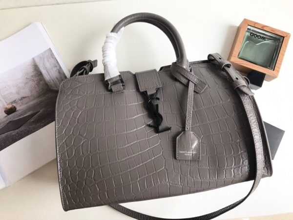 [REP 1:1] Saint Laurent Monogram Cabas Small Gray For Women 12in/31cm YSL