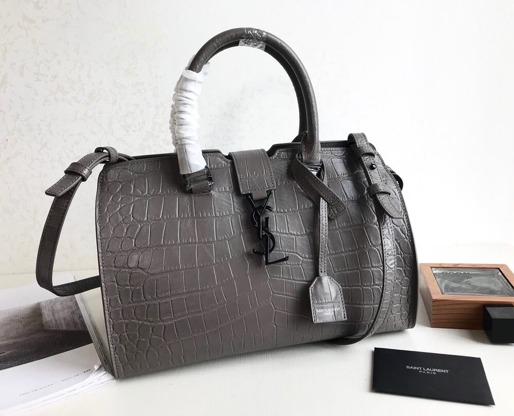 [REP 1:1] Saint Laurent Monogram Cabas Small Gray For Women 12in/31cm YSL