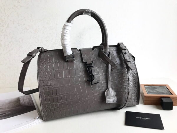 [REP 1:1] Saint Laurent Monogram Cabas Small Gray For Women 12in/31cm YSL