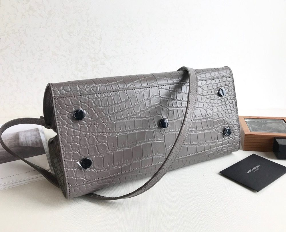 [REP 1:1] Saint Laurent Monogram Cabas Small Gray For Women 12in/31cm YSL