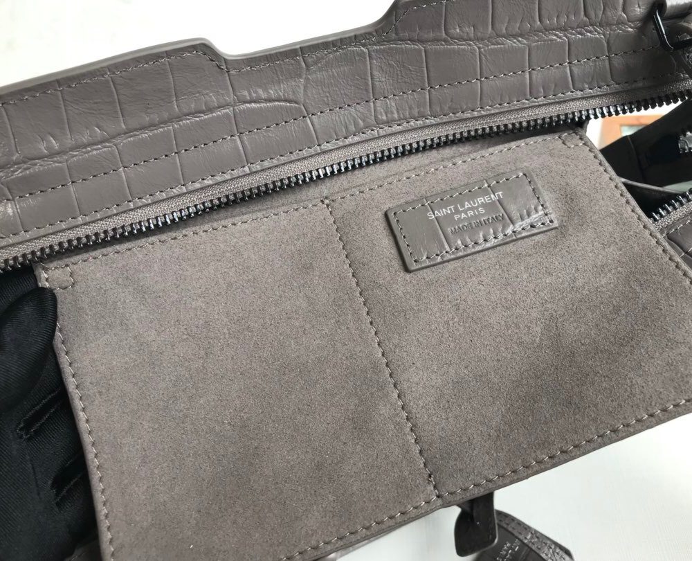 [REP 1:1] Saint Laurent Monogram Cabas Small Gray For Women 12in/31cm YSL