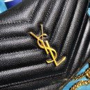 [REP 1:1] Saint Laurent Monogram Quilted Shoulder Bag Black For Women 9in/23cm YSL 118-2000644-377828BOW01