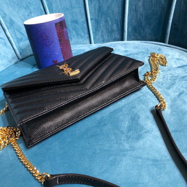 [REP 1:1] Saint Laurent Monogram Quilted Shoulder Bag Black For Women 9in/23cm YSL 118-2000644-377828BOW01