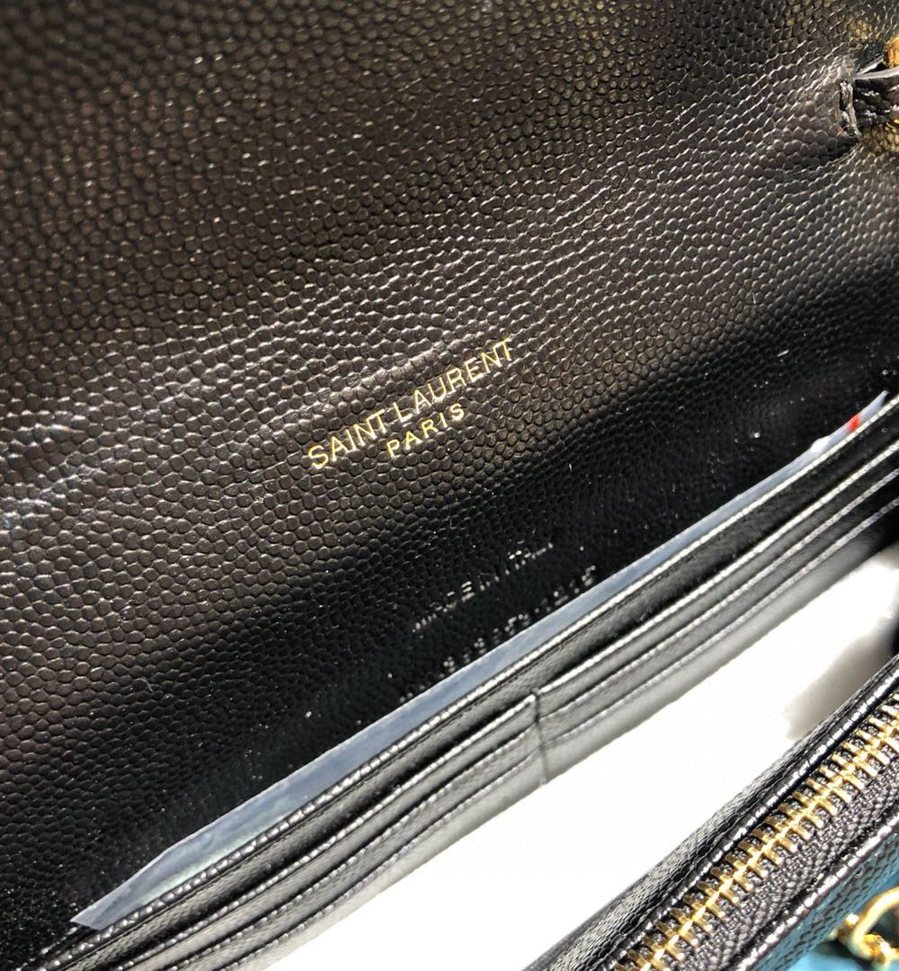 [REP 1:1] Saint Laurent Monogram Quilted Shoulder Bag Black For Women 9in/23cm YSL 118-2000644-377828BOW01