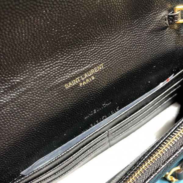 [REP 1:1] Saint Laurent Monogram Quilted Shoulder Bag Black For Women 9in/23cm YSL 118-2000644-377828BOW01