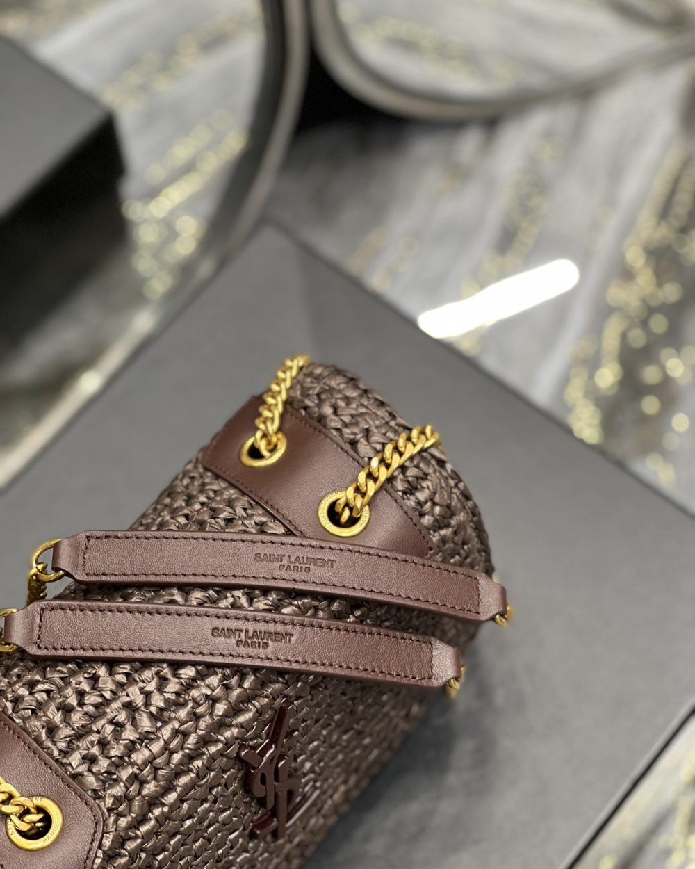 [REP 1:1] Saint Laurent Niki Baby Chain Bag Dark Brown For Women, Women's Bags 8.2in/21cm YSL