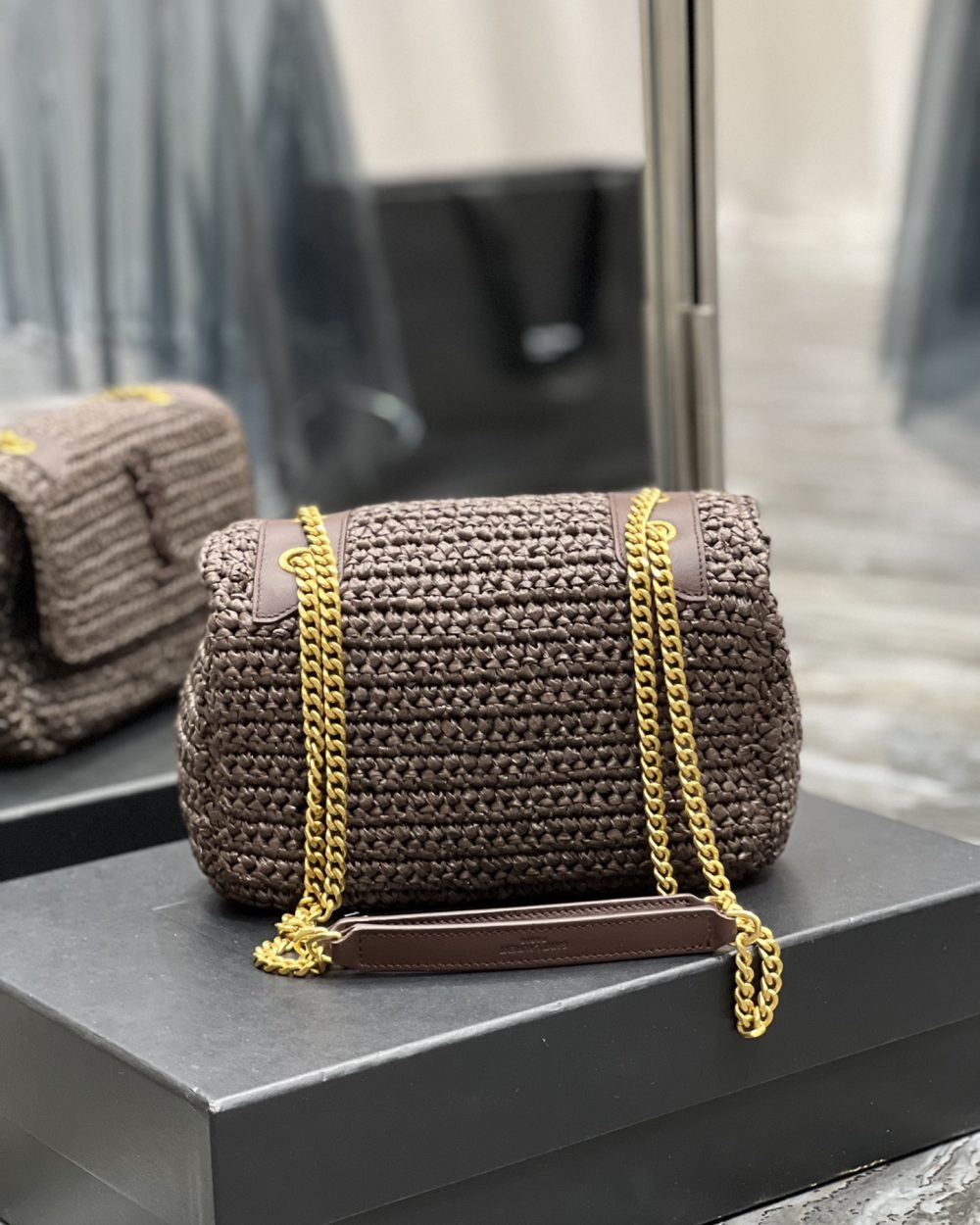 [REP 1:1] Saint Laurent Niki Baby Chain Bag Dark Brown For Women, Women's Bags 8.2in/21cm YSL