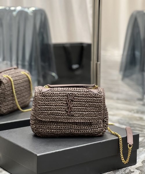 [REP 1:1] Saint Laurent Niki Baby Chain Bag Dark Brown For Women, Women's Bags 8.2in/21cm YSL