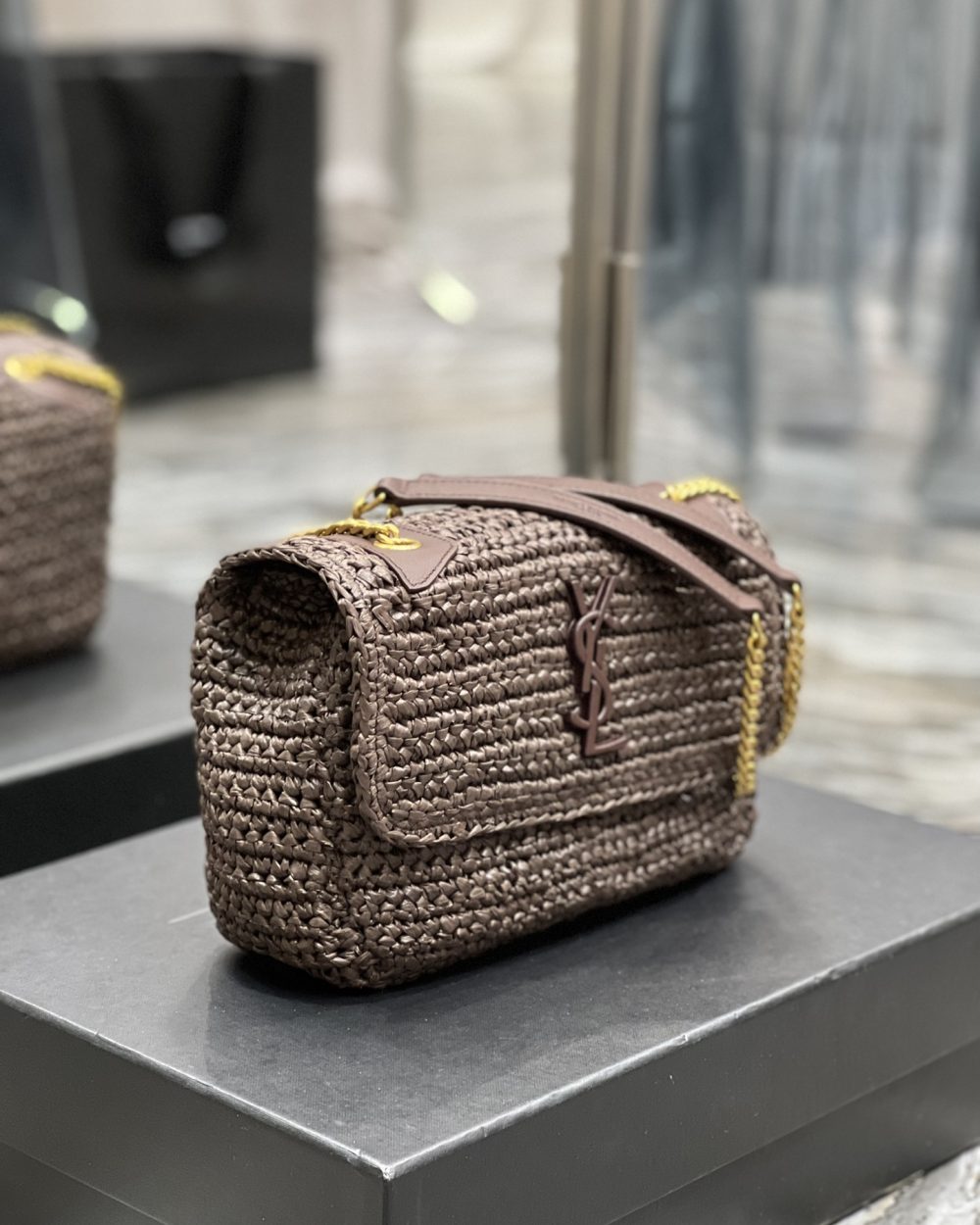 [REP 1:1] Saint Laurent Niki Baby Chain Bag Dark Brown For Women, Women's Bags 8.2in/21cm YSL