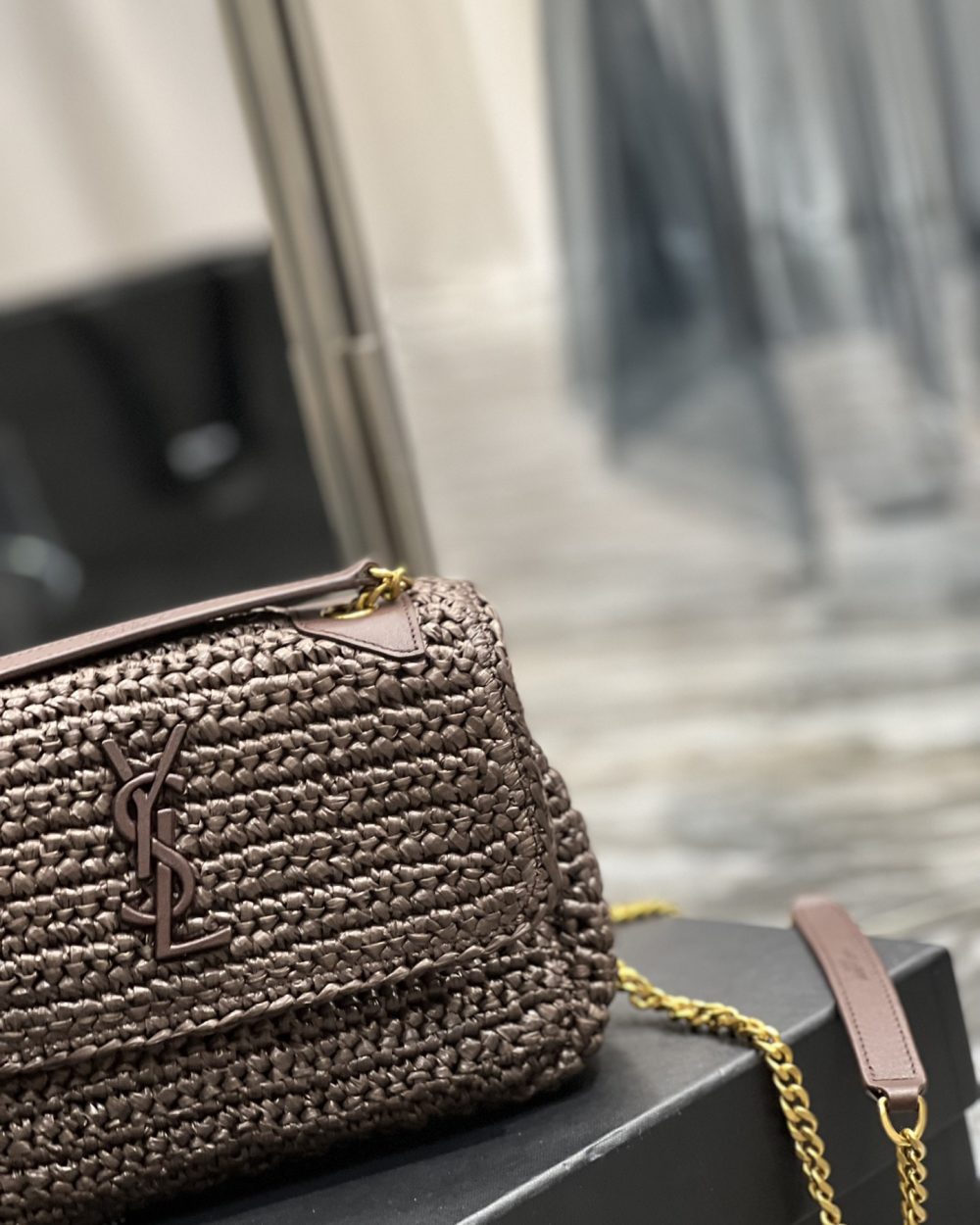 [REP 1:1] Saint Laurent Niki Baby Chain Bag Dark Brown For Women, Women's Bags 8.2in/21cm YSL