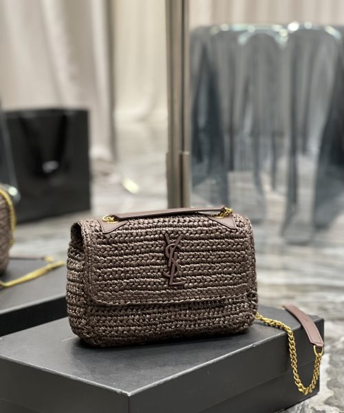 [REP 1:1] Saint Laurent Niki Baby Chain Bag Dark Brown For Women, Women's Bags 8.2in/21cm YSL