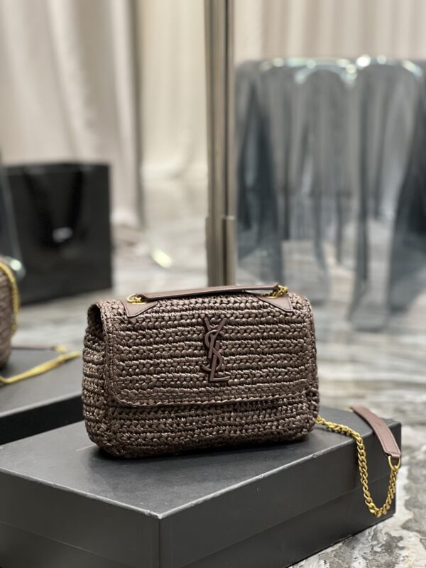 [REP 1:1] Saint Laurent Niki Baby Chain Bag Dark Brown For Women, Women's Bags 8.2in/21cm YSL