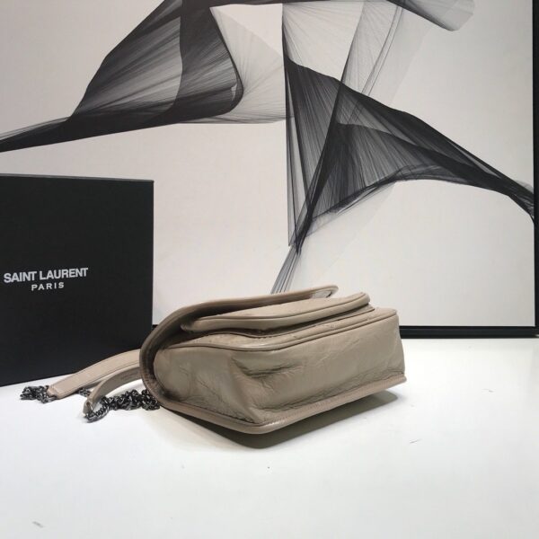 [REP 1:1] Saint Laurent Niki Baby Chain Bag In Crinkled Vintage Beige For Women 8.2in/21cm YSL 6331600EN049956