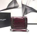 [REP 1:1] Saint Laurent Niki Baby Chain Bag In Crinkled Vintage  Burgundy For Women 8.2in/21cm YSL 6331600EN046475