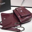 [REP 1:1] Saint Laurent Niki Baby Chain Bag In Crinkled Vintage  Burgundy For Women 8.2in/21cm YSL 6331600EN046475