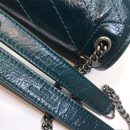 [REP 1:1] Saint Laurent Niki Baby Chain Bag In Crinkled Vintage Dark Green For Women 8.2in/21cm YSL