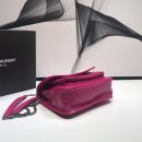 [REP 1:1] Saint Laurent Niki Baby Chain Bag In Crinkled Vintage Dark Pink For Women 8.2in/21cm YSL