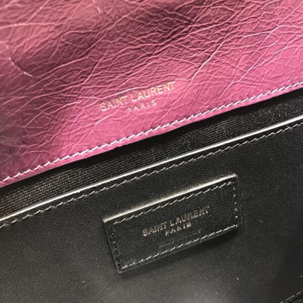 [REP 1:1] Saint Laurent Niki Baby Chain Bag In Crinkled Vintage Dark Violet For Women 8.2in/21cm YSL