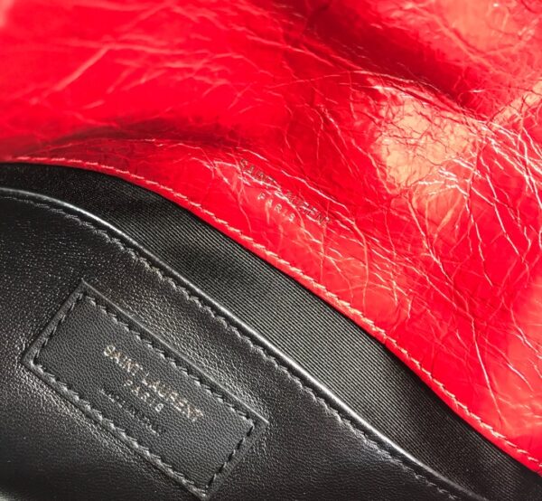 [REP 1:1] Saint Laurent Niki Baby Chain Bag In Crinkled Vintage Red For Women 8.2in/21cm YSL