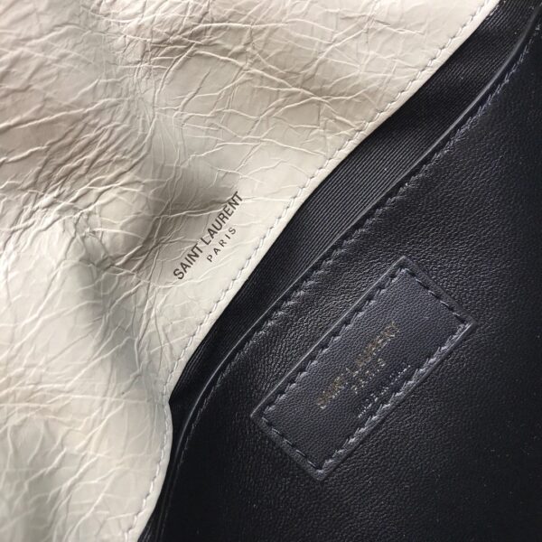 [REP 1:1] Saint Laurent Niki Baby Chain Bag In Crinkled Vintage White For Women 8.2in/21cm YSL 6331600EN049207