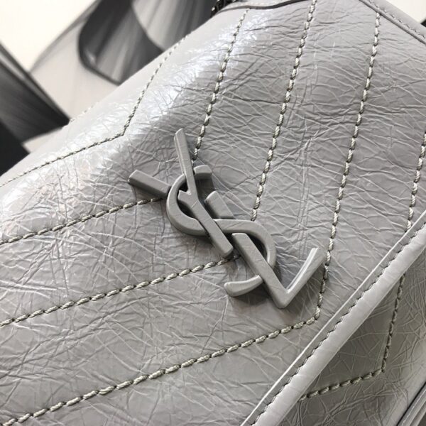 [REP 1:1] Saint Laurent Niki Baby Chain Bag Vintage Grey For Women 8.2in/21cm YSL