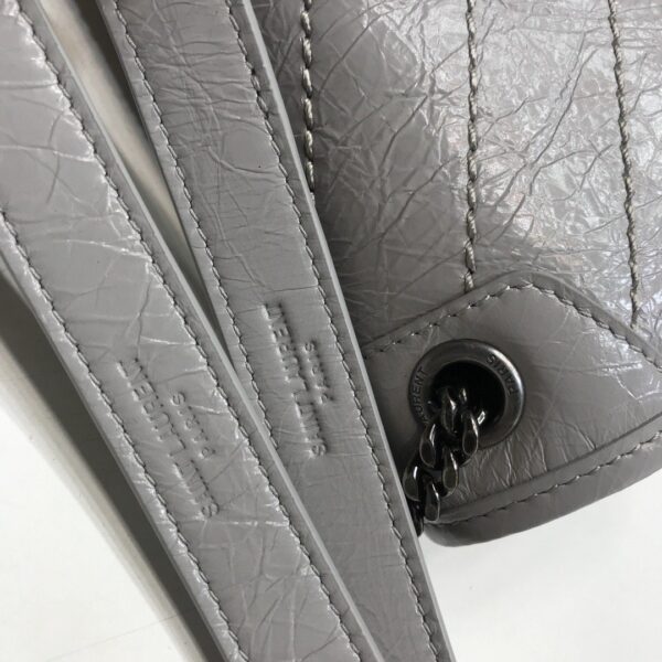 [REP 1:1] Saint Laurent Niki Baby Chain Bag Vintage Grey For Women 8.2in/21cm YSL