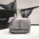 [REP 1:1] Saint Laurent Niki Baby Chain Bag Vintage Grey For Women 8.2in/21cm YSL