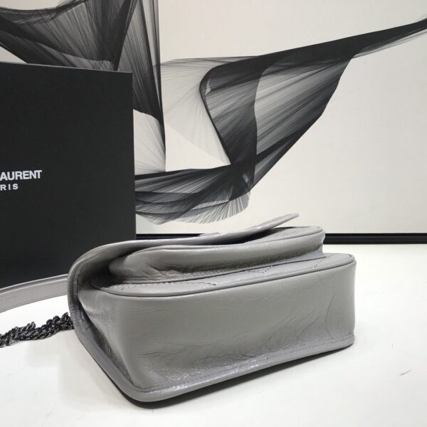 [REP 1:1] Saint Laurent Niki Baby Chain Bag Vintage Grey For Women 8.2in/21cm YSL